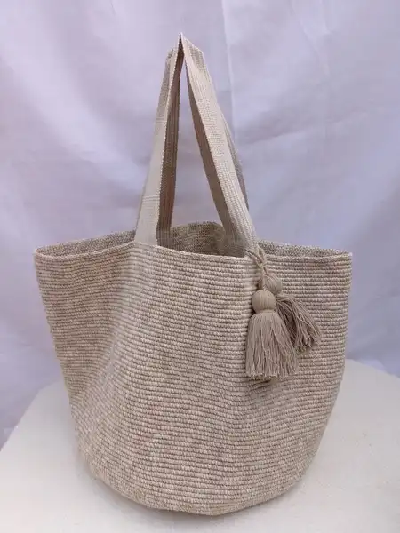 Bolso Crochet Beige